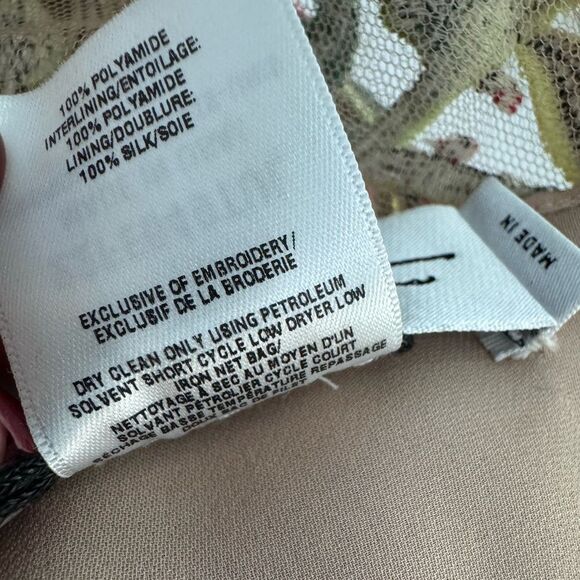 NWT Oscar de la Renta Embroidered Cocktail Dress (4) - Picture 11 of 12